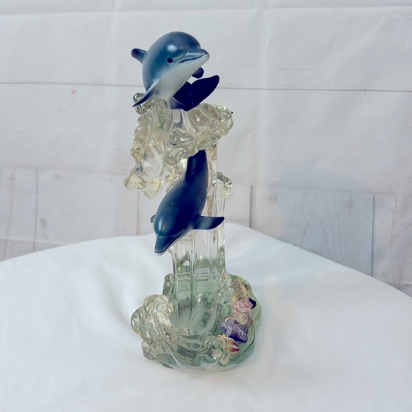 Lenox 2000 Acrylic Wave Dancer Dolphins Statue Figurine - Picture 2 of 10